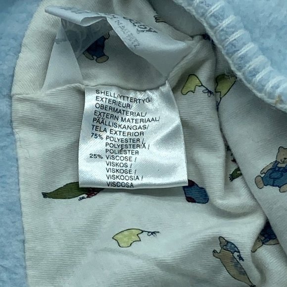 Baby Baby Infant Blue Bear Overalls Winter Stocking Beanie Cap Hat 2-6 months - Picture 7 of 9